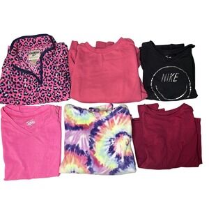 Girls Activewear Bundle Nike OshKosh Justice Fleece Hoodie Tee Lot Size 10-12